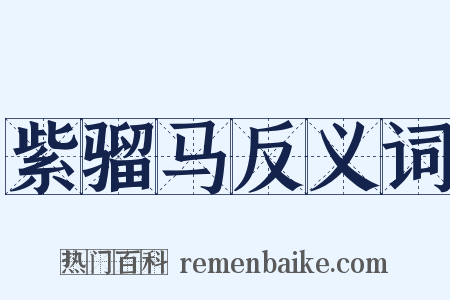 紫骝马反义词是什么意思的图片